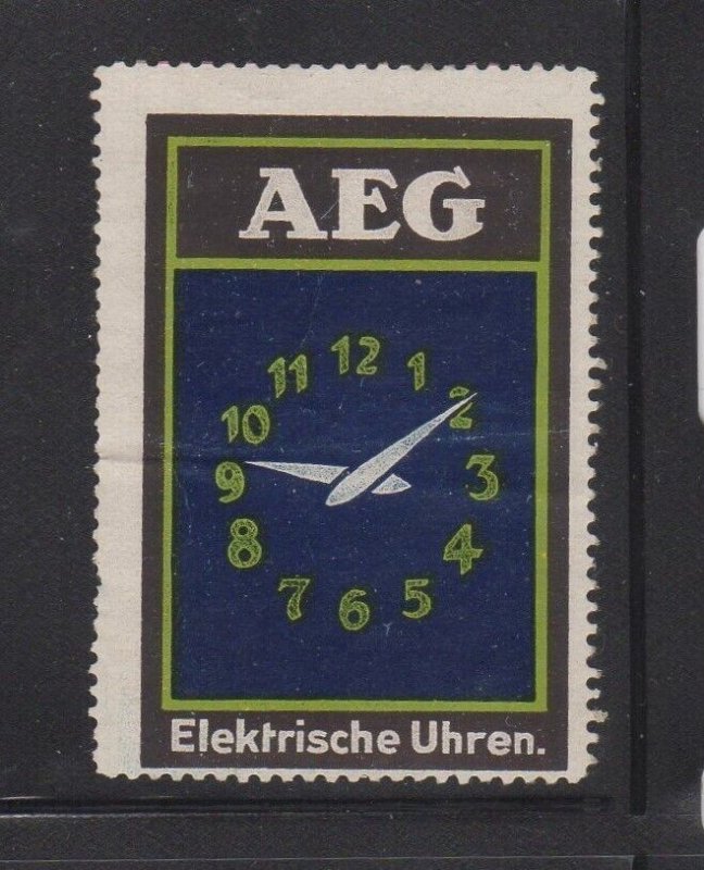 Germany - AEG Electric Clocks Advertising Stamp - NG