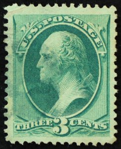 U.S. Used Stamp Scott #158 3c Washington, Superb Jumbo. Unobtrusive Cancel. Gem!