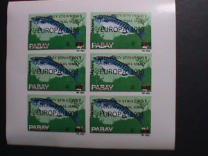 ​PABAY-1969-EUROPA-FISHES-EMERGENCY STRICK - INTERNATIONAL MAIL IMPERF SHEET