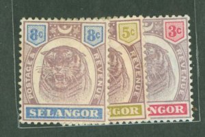 Selangor #29-31 Unused Single