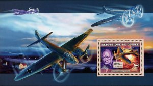 Military Airplanes Stamp Sir Winston Churchill London Bombardement S/S MNH #4511