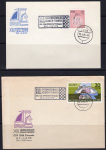 Germany DDR 1976 XIII INTERNATIONAL CHESS TOURNAMENT ZINNOWITZ 2 COVERS P.H.