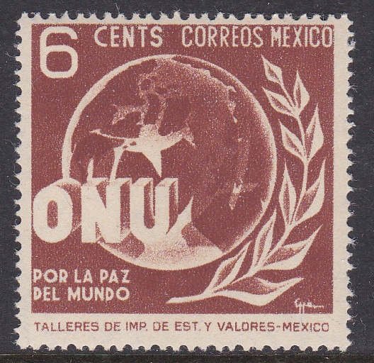 Mexico #814 single F-VF Mint NH ** United Nations