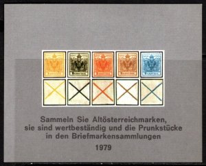 1979 Austria Souvenir Sheet Collect Old Austrian Stamps, They Retain Their Value