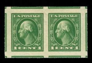 US Stamps #408 MINT OG NH PAIR PSE GRADED CERT GEM-100J SMQ $300+ #1355672