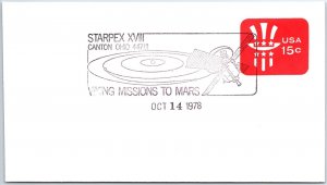 US SPECIAL EVENT COVER STARPEX XVIII VIKING MISSION TO MARS CANTON OHIO 1978