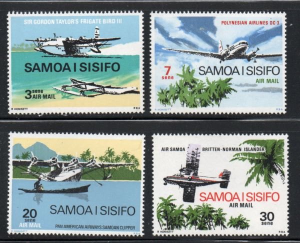 Samoa Sc C3-6 1970 Airplanes airmailstamp set mint NH