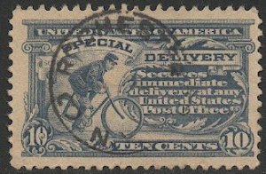 US 1917 Sc E11b Used Special Delivery XF, Bicycle Messenger, large margins SOTN