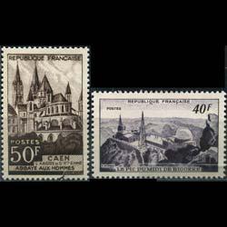 FRANCE 1951 - Scott# 673-4 Buildings Set of 2 LH