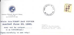 US #1813 FDC kind of.  Violins sent two weeks before Issue daste, June 23, 1980.