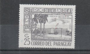 Paraguay  Scott#  1473  MNH  (1972 Hospital of Institute for Social Service)