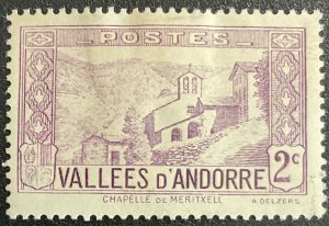 French Andorra *MH* #24 Single Chapel of Meritxell SCV $.90 L33