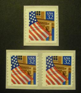 Scott 2915D, 32c Flag over Porch, Pair & Single, 10x10