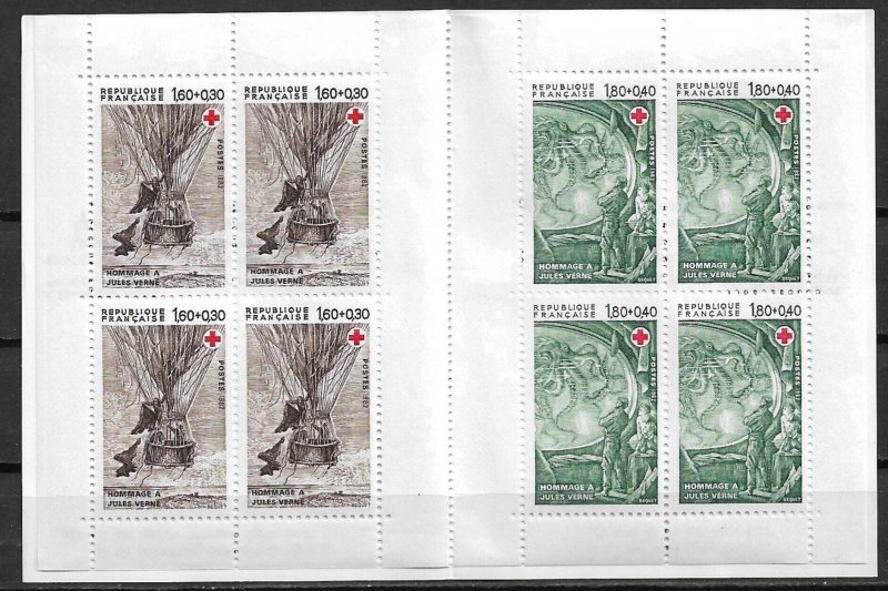 1982 France B549a Jules Verne/Red Cross complete booklet MNH
