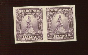 Panama 224 Centenary of Independence India Plate Proof on Card Pair of 2 Stamps