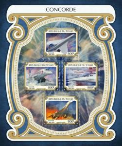 Chad - 2017 Concorde - 4 Stamp Sheet - TCH17217a