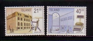 Iceland Sc 698-699 1990 Europa Post Offices stamp set mint NH