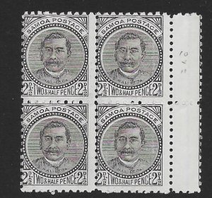 Samoa 15  1895  block 4  NH