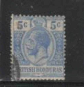 BRITISH HONDURAS #78 1913 5c KING GEORGE V F-VF USED a