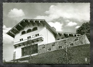 p412 - Hitler Speaking Stamp on Berchtesgaden Villa Postcard. Curiosity