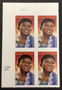 SCOTT  3996  McDANIEL  39¢  PLATE BLOCK  MNH  SHERWOOD STAMP