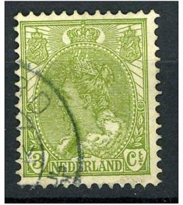 Netherlands 1898/24 - Scott 62 used - 3c, Queen Wilhelmina 