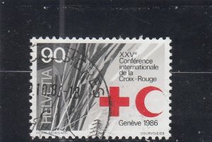 Switzerland  Scott#  802  Used  (1986 International Red Cross Conference