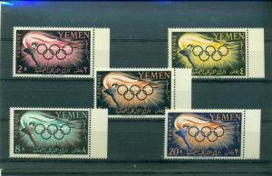 Yemen - Sc# 98-102. 1960 Rome Olympics. MNH. $9.20.