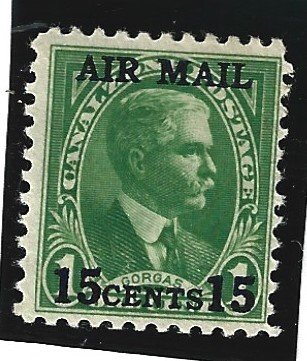 Canal Zone Scott #C1 Mint 15c on 1c Airmail Surcharged 2019 CV $7.50