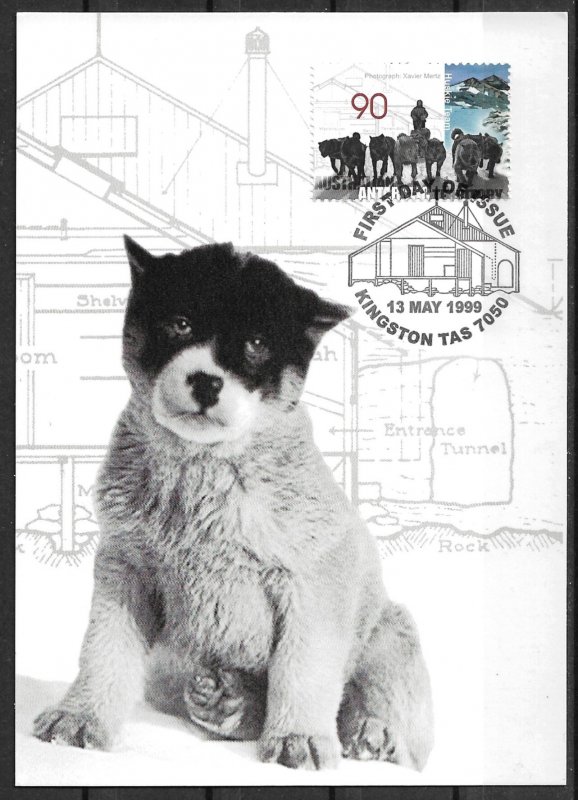 1999 Australian Antarctic Territory L113 Huskie Team maxi card