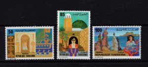 Tunisia #785-87 (1991 Mosques set) VFMNH CV $1.45