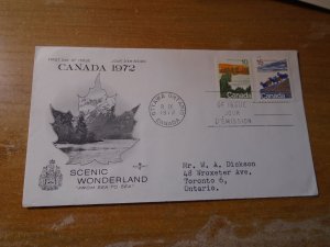 Canada  #  594-95  FDC   Cachet  Rose Craft  addressed