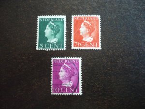 Stamps - Netherlands - Scott# 216-218 - Used Part Set of 3 Stamps