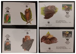 O) 1996 VANUATU, WWF - WORLD WILDLIFE  FUND, BAT, FLYING FOXES, NOTOPTERIS,  PTE