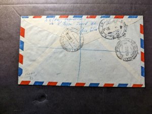 1952 Registered Libya Airmail Cover Tripoli to Rome Italy