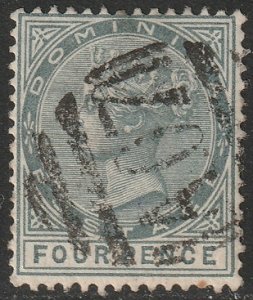 Dominica 1886 Sc 22 used A07 (Roseau) cancel