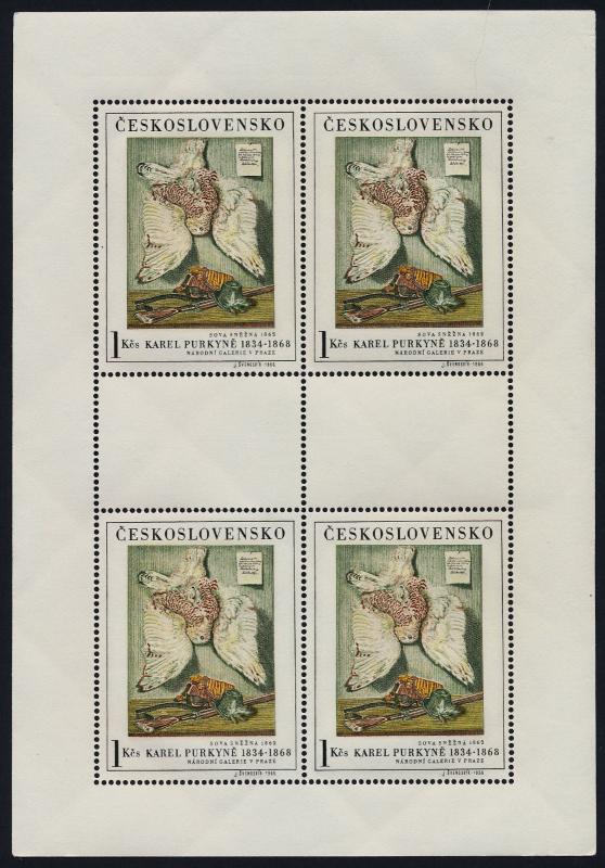 Czechoslovakia 1435-9 Sheets MNH - Art, Paintings, Flowers