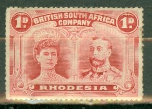 DS: Rhodesia 102b mint (perf 15) CV $350