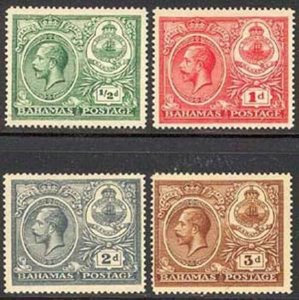 Bahamas 1920 George V set Sc# 65-69 mint