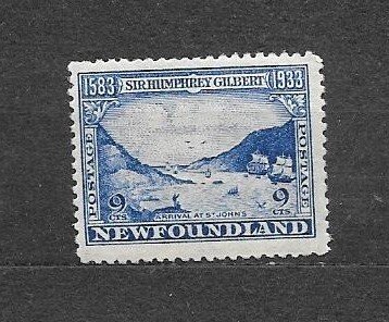 CANADA-NEWFOUNDLAND-1933, Sc#219, MLH. VF, FLEET ARIVING AT ST. JOHN'S.