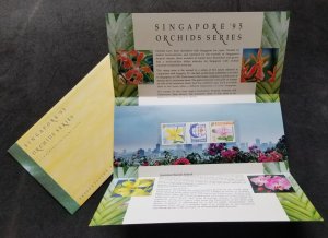 *FREE SHIP Singapore Orchids II 1992 1995 Flower Flora (p. pack) MNH '95 Expo