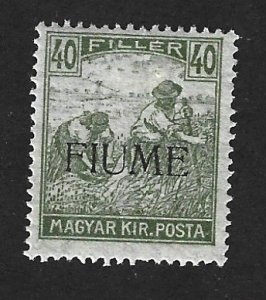 Fiume Scott 12a Mint 40f Overprint on Hungarian stamp 2018 CV $45.00