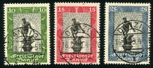 Danzig Scott B6-B7,B8b UNH - 1929 Danzig Philatelic Exhibition Set - SCV $228.20