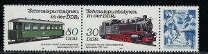 Germany DDR Scott # 2405b, 2405a, label, mint nh, se-tenant, WZd581