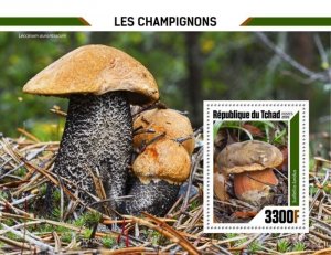 Chad - 2020 Lurid Bolete Mushrooms - Stamp Souvenir Sheet - TCH200504b