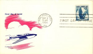 #C48 Blue Eagle Airmail – Postcard - Fleugel Cachet