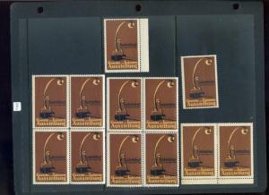 12 VINTAGE 1914 GEWERBE und INDUSTRIE POSTER STAMPS (L747-D) LUDWIGSBURG GERMANY