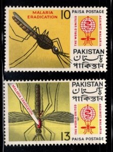 Pakistan Scott 160-161 MNH** WHO Malaria eradication campaign.