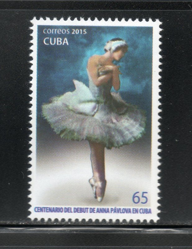 CUBA Sc# 5632  ANNA PAVLOVA ballet dance BALLERINA  2015 MNH mint
