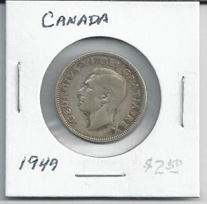 Canada 1949 - 25 cent coin